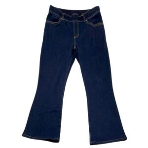 BetaBrand Dark Flare Blue Boot Cut Jegging Size Large Petite